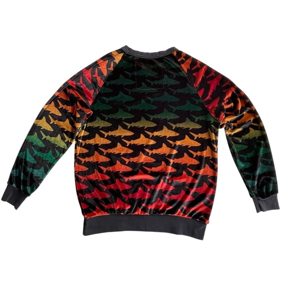 Rare AVIATOR NATION Velvet Shark Sweatshirt Pullover Unisex Medium - Picture 3 of 8